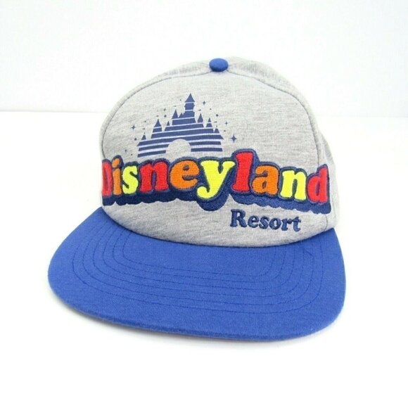 Disneyland Resort‎ Throwback Gray and Blue Snapback Baseball Hat NWT - Picture 1 of 5